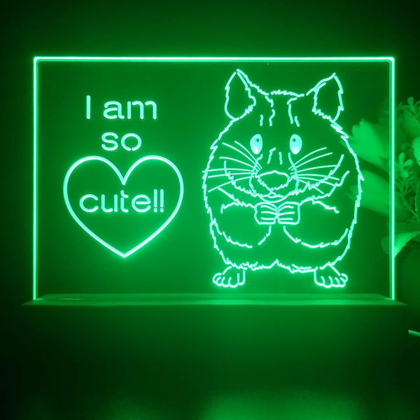 ADVPRO I am so cute !! Tabletop LED neon sign st5-j5082 - Green