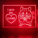 ADVPRO I am so cute !! Tabletop LED neon sign st5-j5082 - Red