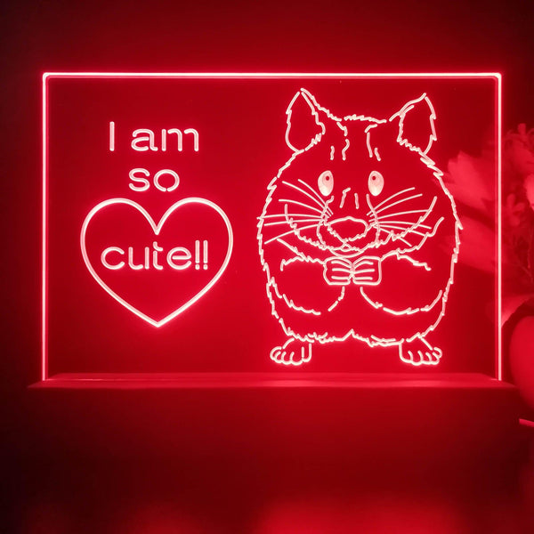 ADVPRO I am so cute !! Tabletop LED neon sign st5-j5082 - Red