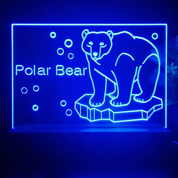 ADVPRO Polar Bear Tabletop LED neon sign st5-j5083 - Blue