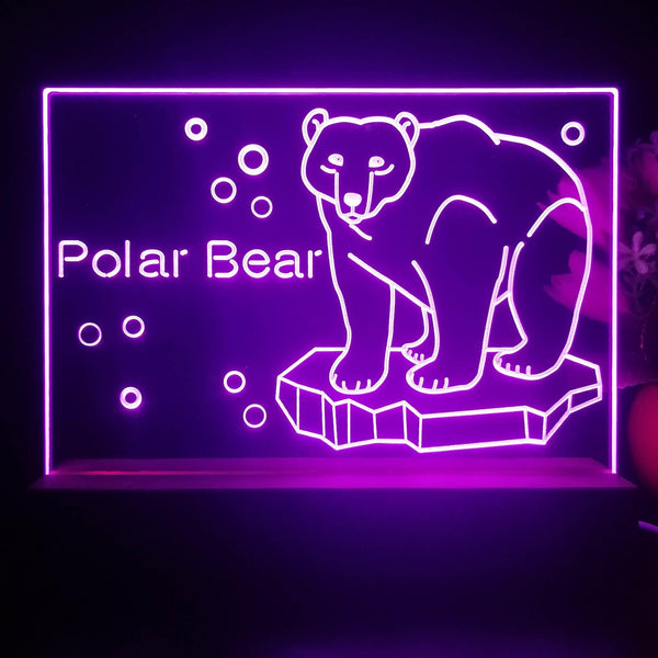 ADVPRO Polar Bear Tabletop LED neon sign st5-j5083 - Purple