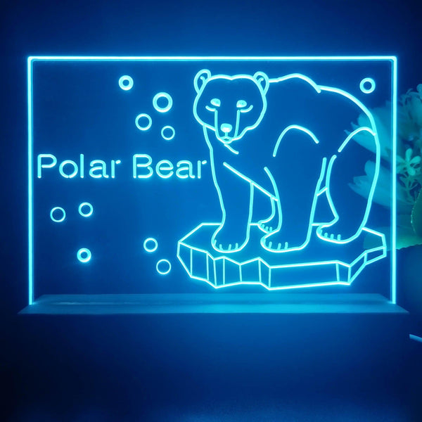 ADVPRO Polar Bear Tabletop LED neon sign st5-j5083 - Sky Blue