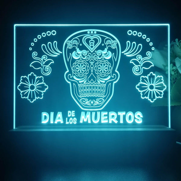 ADVPRO Dia De Los Muertos Tabletop LED neon sign st5-j5084 - Sky Blue