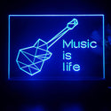 ADVPRO Music is life Tabletop LED neon sign st5-j5085 - Blue
