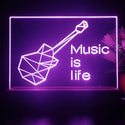 ADVPRO Music is life Tabletop LED neon sign st5-j5085 - Purple