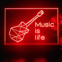 ADVPRO Music is life Tabletop LED neon sign st5-j5085 - Red