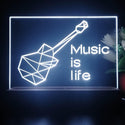 ADVPRO Music is life Tabletop LED neon sign st5-j5085 - White