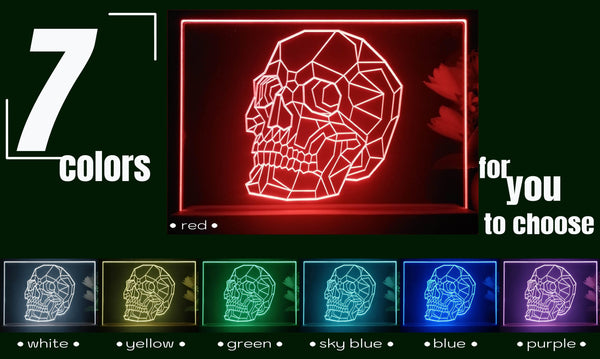 ADVPRO Skull head outline Tabletop LED neon sign st5-j5086