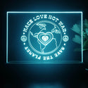 ADVPRO Make love No war Save the planet Tabletop LED neon sign st5-j5087 - Sky Blue