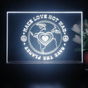 ADVPRO Make love No war Save the planet Tabletop LED neon sign st5-j5087 - White