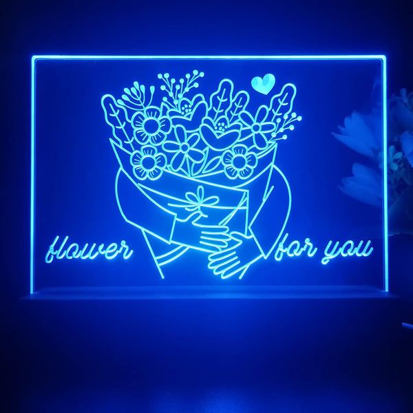 ADVPRO Flower for you Tabletop LED neon sign st5-j5088 - Blue