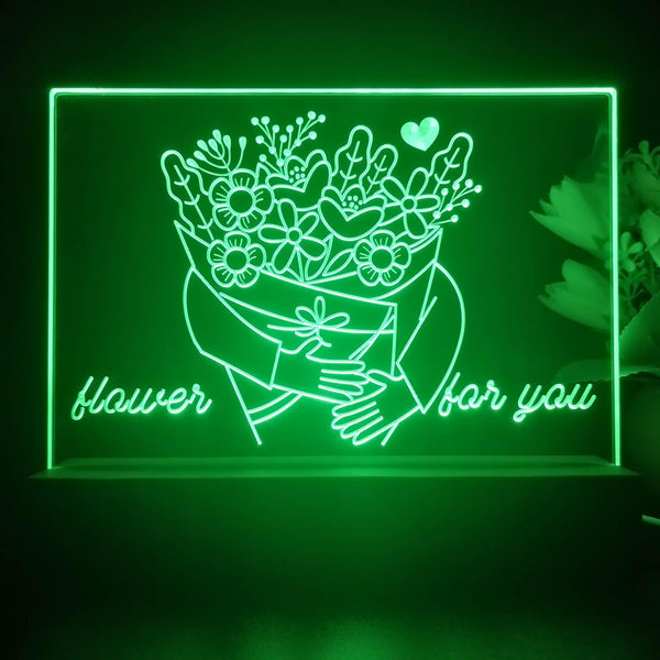 ADVPRO Flower for you Tabletop LED neon sign st5-j5088 - Green