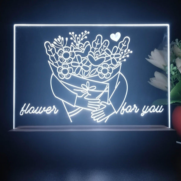ADVPRO Flower for you Tabletop LED neon sign st5-j5088 - White