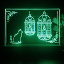 ADVPRO A cat with classic lamp Tabletop LED neon sign st5-j5089 - Green
