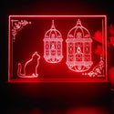 ADVPRO A cat with classic lamp Tabletop LED neon sign st5-j5089 - Red