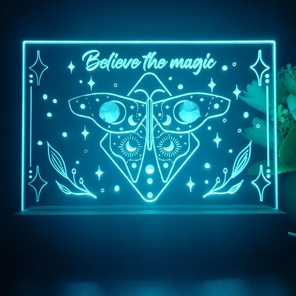 ADVPRO Believe the magic Tabletop LED neon sign st5-j5090 - Sky Blue