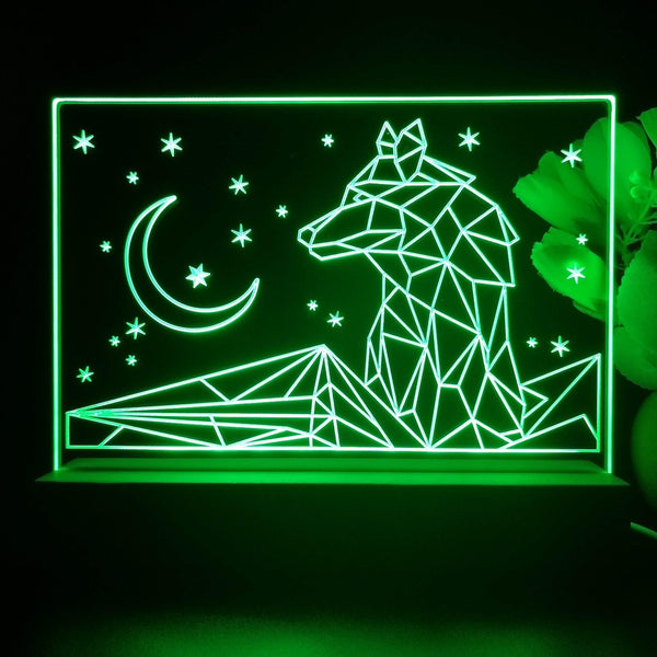 ADVPRO Wolf in graphic format Tabletop LED neon sign st5-j5091 - Green