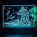ADVPRO Wolf in graphic format Tabletop LED neon sign st5-j5091 - Sky Blue