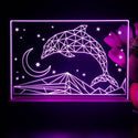 ADVPRO Dolphin in graphic format Tabletop LED neon sign st5-j5092 - Purple