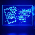 ADVPRO Please pay here thank you Tabletop LED neon sign st5-j5094 - Blue