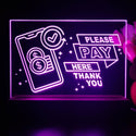 ADVPRO Please pay here thank you Tabletop LED neon sign st5-j5094 - Purple