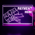 ADVPRO Payment here with big present Tabletop LED neon sign st5-j5095 - Purple