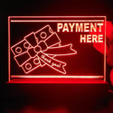 ADVPRO Payment here with big present Tabletop LED neon sign st5-j5095 - Red