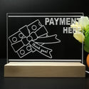 ADVPRO Payment here with big present Tabletop LED neon sign st5-j5095 - 7 Color