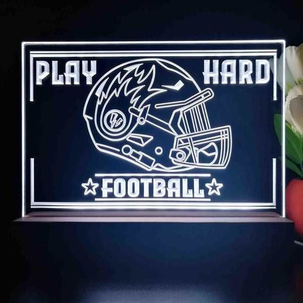 ADVPRO Play Hard Football Tabletop LED neon sign st5-j5098 - White