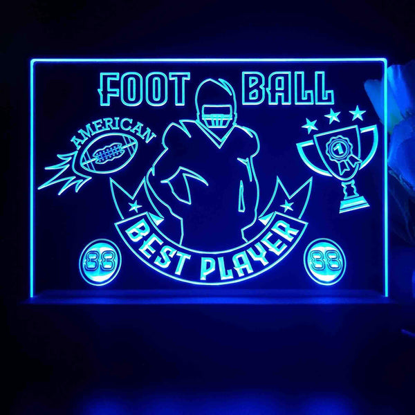 ADVPRO Football – bast player Tabletop LED neon sign st5-j5099 - Blue