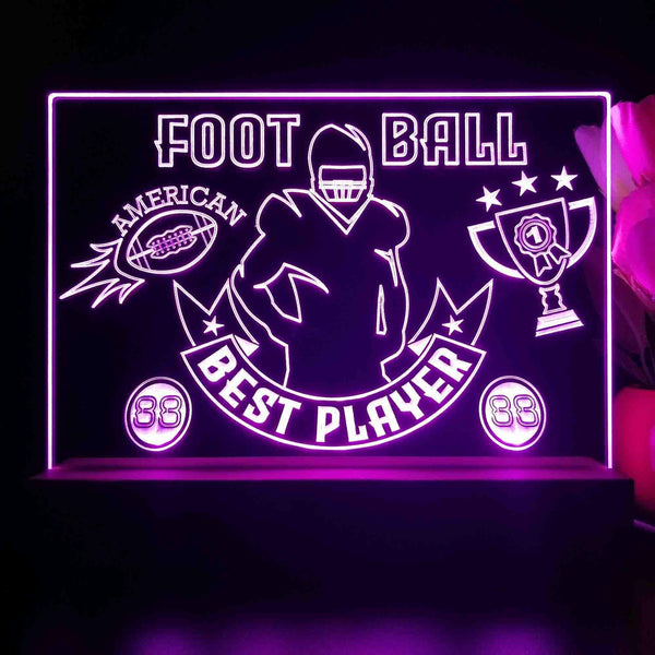 ADVPRO Football – bast player Tabletop LED neon sign st5-j5099 - Purple