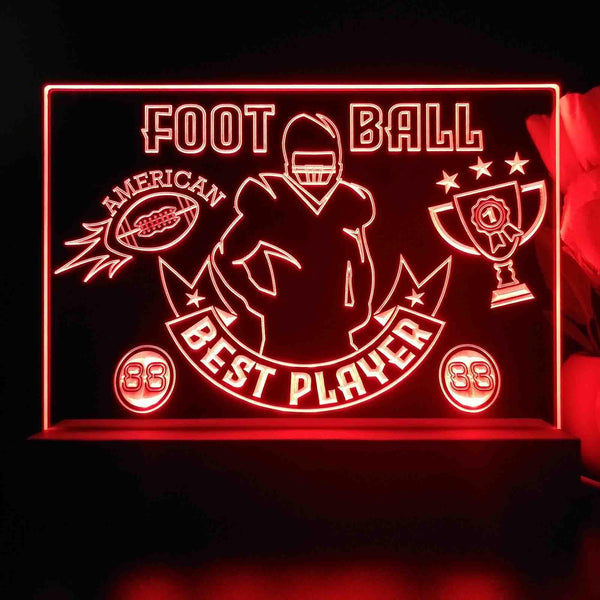 ADVPRO Football – bast player Tabletop LED neon sign st5-j5099 - Red