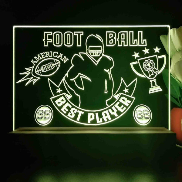 ADVPRO Football – bast player Tabletop LED neon sign st5-j5099 - Yellow