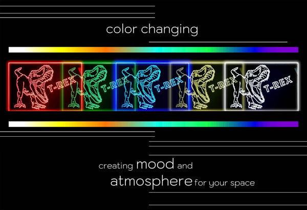ADVPRO T-Rex Tabletop LED neon sign st5-j5100 - Color Changing