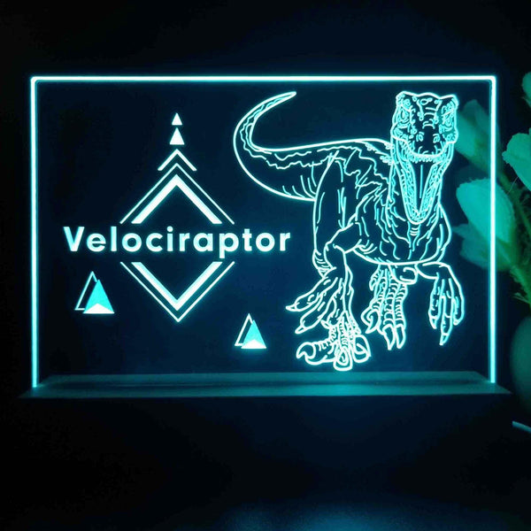 ADVPRO Velociraptor Tabletop LED neon sign st5-j5101 - Sky Blue