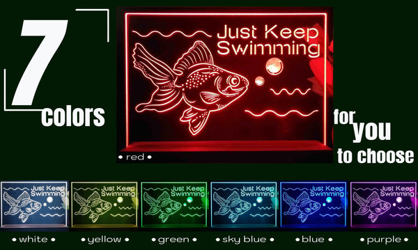 ADVPRO Ocean  series - golden fish Tabletop LED neon sign st5-j5103