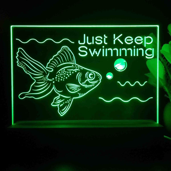 ADVPRO Ocean  series - golden fish Tabletop LED neon sign st5-j5103 - Green
