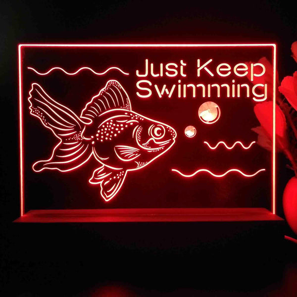 ADVPRO Ocean  series - golden fish Tabletop LED neon sign st5-j5103 - Red