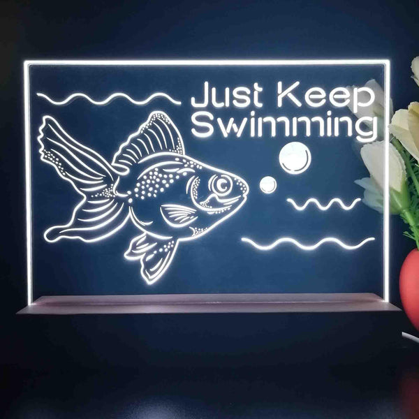 ADVPRO Ocean  series - golden fish Tabletop LED neon sign st5-j5103 - White