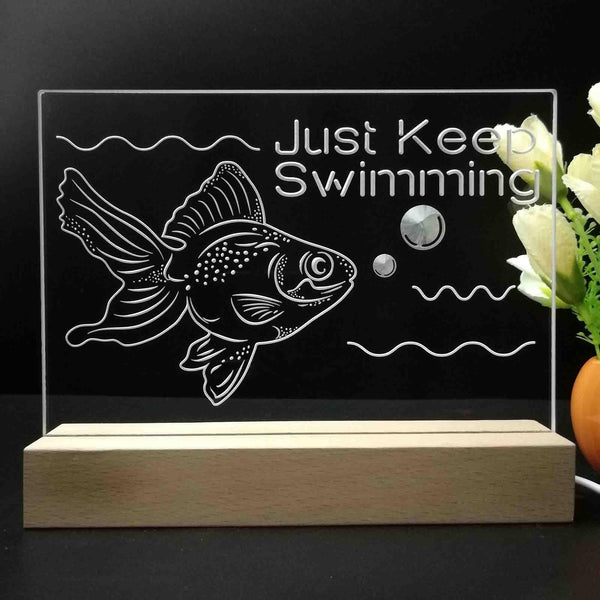 ADVPRO Ocean  series - golden fish Tabletop LED neon sign st5-j5103 - 7 Color