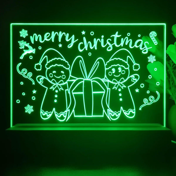 ADVPRO Merry Christmas - Gingerbread man Tabletop LED neon sign st5-j5107 - Green