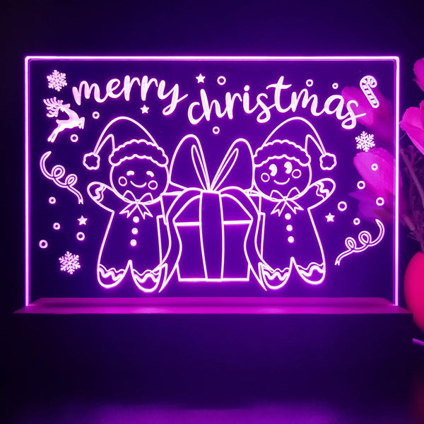 ADVPRO Merry Christmas - Gingerbread man Tabletop LED neon sign st5-j5107 - Purple