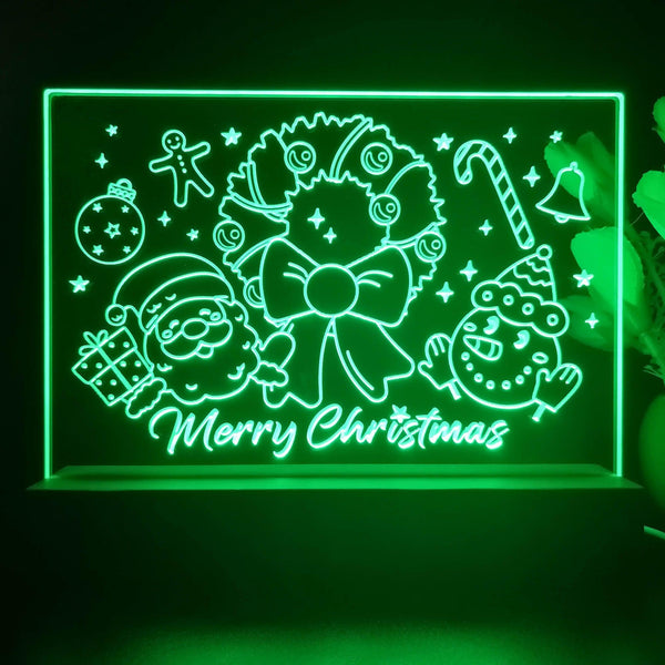 ADVPRO Merry Christmas –Santa and snowman Tabletop LED neon sign st5-j5108 - Green