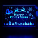 ADVPRO Merry Christmas - Santa flying at night Tabletop LED neon sign st5-j5109 - Blue