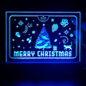 ADVPRO Merry Christmas - little cat with present Tabletop LED neon sign st5-j5110 - Blue