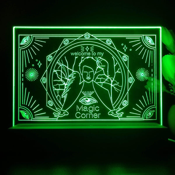 ADVPRO Welcome to my magic corner Tabletop LED neon sign st5-j5111 - Green