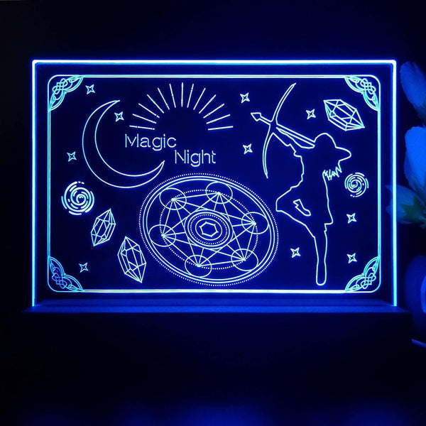 ADVPRO Women warrior – magic night Tabletop LED neon sign st5-j5113 - Blue