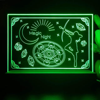 ADVPRO Women warrior – magic night Tabletop LED neon sign st5-j5113 - Green