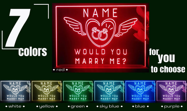 ADVPRO Angel Ring - Would you marry me? Personalized Tabletop LED neon sign st5-p0001-tm