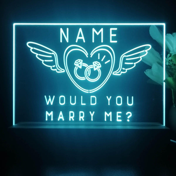 ADVPRO Angel Ring - Would you marry me? Personalized Tabletop LED neon sign st5-p0001-tm - Sky Blue